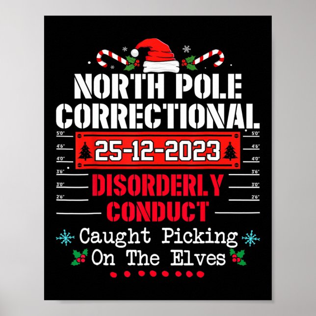 North Pole Correctional Disorderly Conduct Caught  Poster (Front)