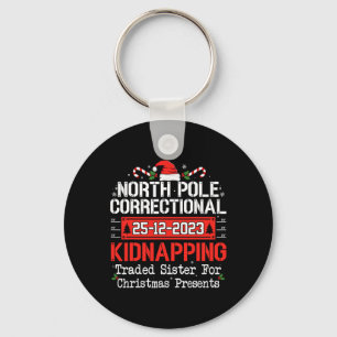 North pole correctional kidnapping matching family keychain