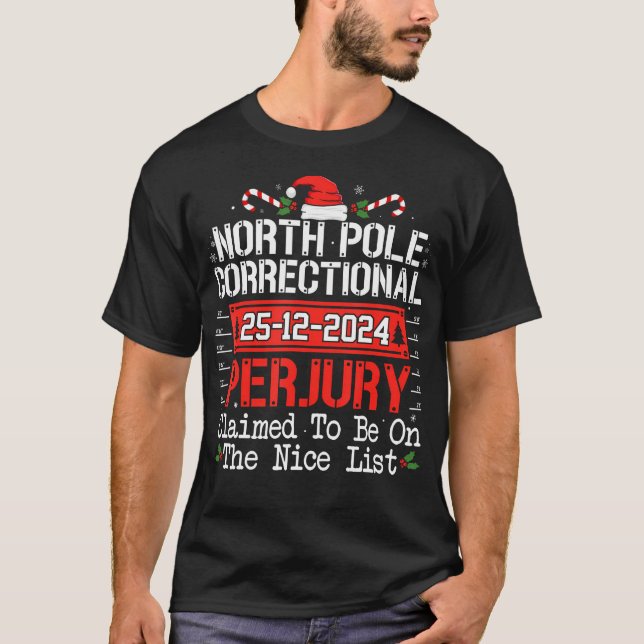 North Pole Correctional Perjury Matching Family Ch T-Shirt (Front)