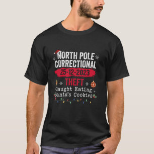 North Pole Correctional Theft Caught Eating Santa T-Shirt