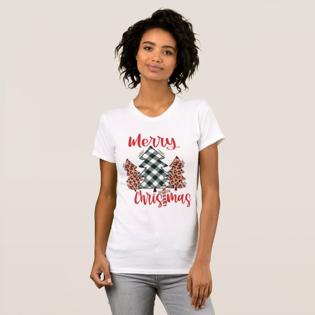 North Pole Design Tee, Whimsical Tree Delight T-Shirt (Front Full)
