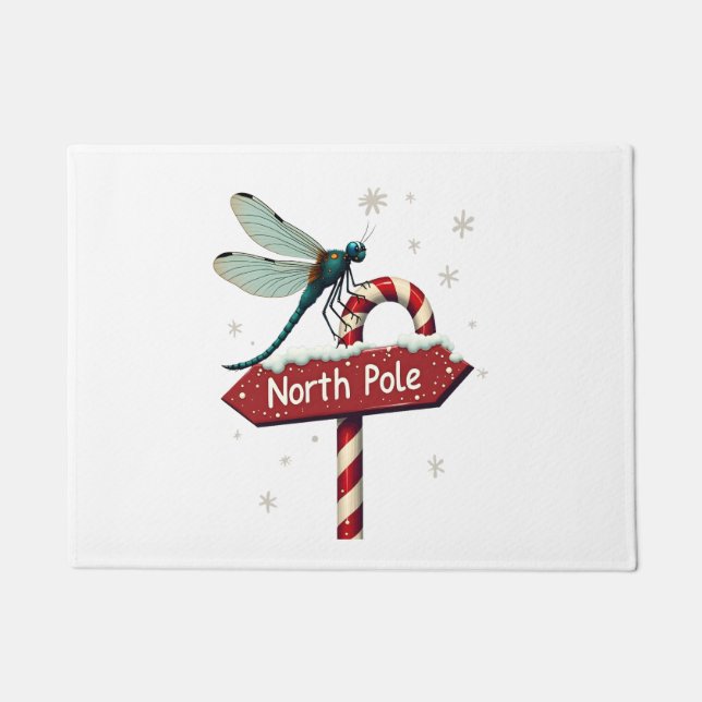 North Pole Dragonfly Doormat (Front)