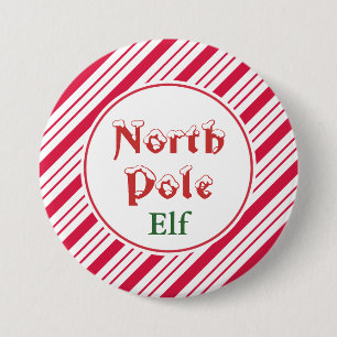 North Pole Elf Button