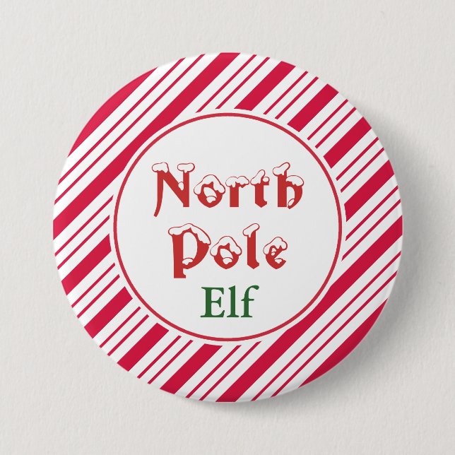 North Pole Elf Button (Front)