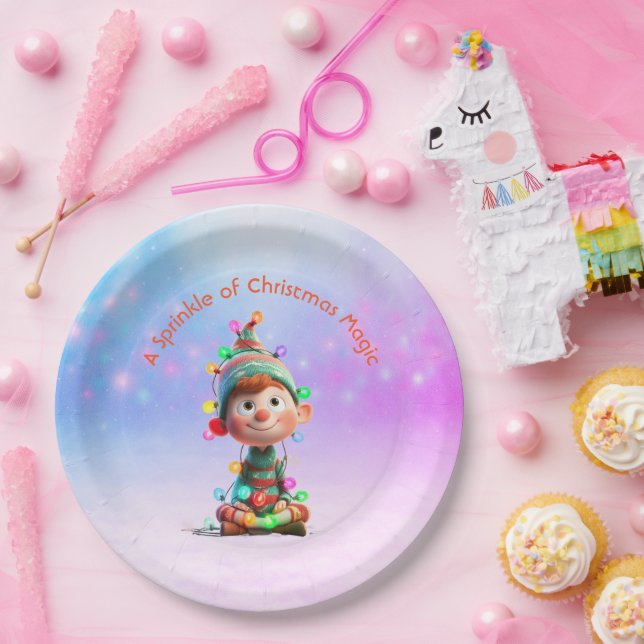 North Pole Elf Celebration | Christmas Magic Paper Plate (Party)