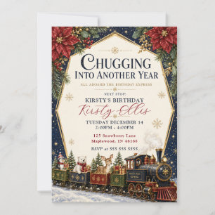North Pole Express Birthday Train Invitation