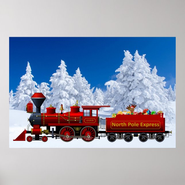 north pole express christmas train poster (Front)