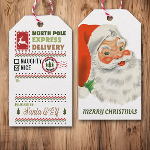 North Pole Express Delivery from Santa Gift Tags