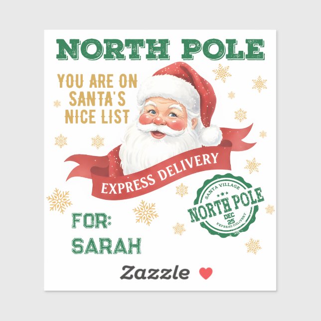 North Pole Express Delivery Santa Christmas (Sheet)