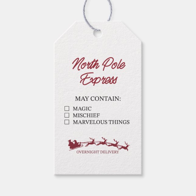 North Pole Express Gift Tags (Front)