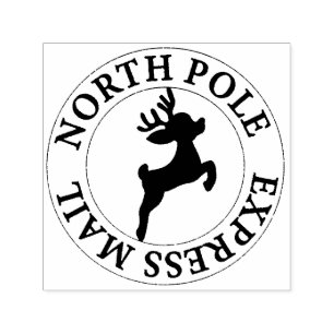 North Pole Express Mail Reindeer Self-inking Stamp