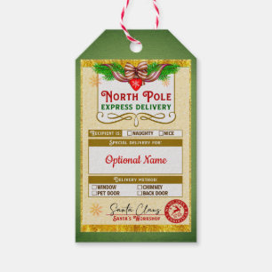 North Pole Express - Naughty or Nice Delivery Gift Tags