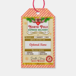 North Pole Express - Naughty or Nice Delivery Gift Tags