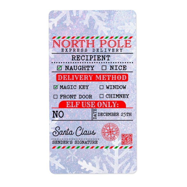 North Pole Express: Special Delivery Tag (Front)