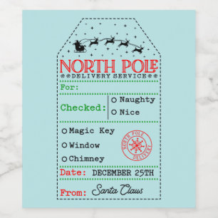 North Pole Express: Special Delivery Tag Wine Label