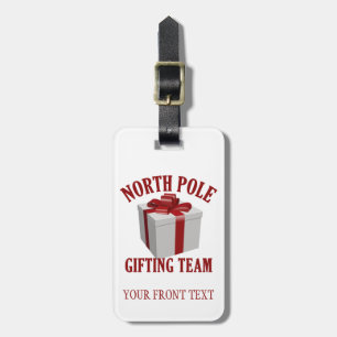 North Pole Gifting Team custom luggage tag