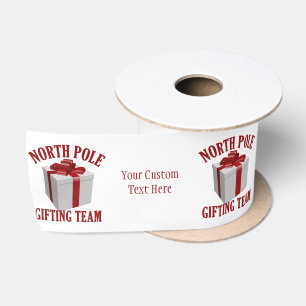 North Pole Gifting Team custom ribbon Satin Ribbon