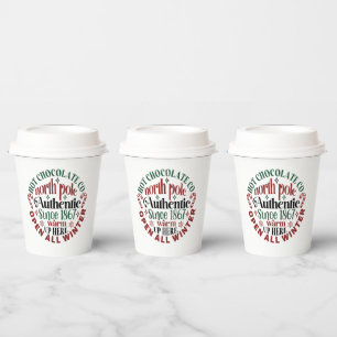 North Pole Hot chocolate company Christmas Paper Cups