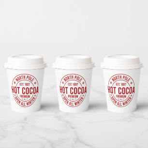 North pole hot cocoa Christmas  Paper Cups