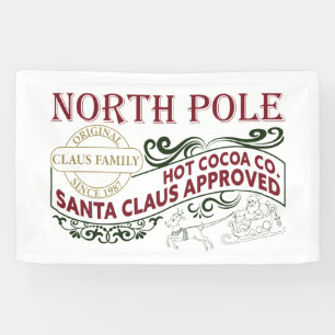 North Pole Hot Cocoa Christmas party Banner