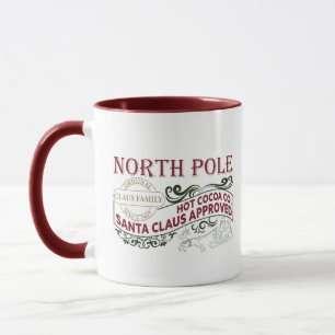 North Pole hot cocoa company Christmas Mug