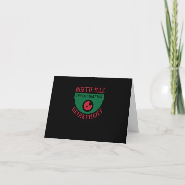 north pole investigation department invitation (Front)