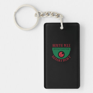 north pole investigation department keychain