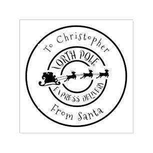 North Pole mail Carrier From Santa Postage  Self-i Self-inking Stamp