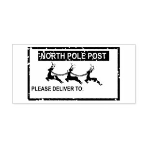 North Pole mail Carrier From Santa Postage  Self-i Self-inking Stamp
