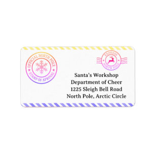 North Pole Mail Enchanted Elf Label