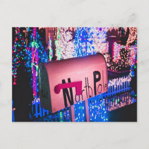 North Pole Mailbox Santa Christmas Postcard