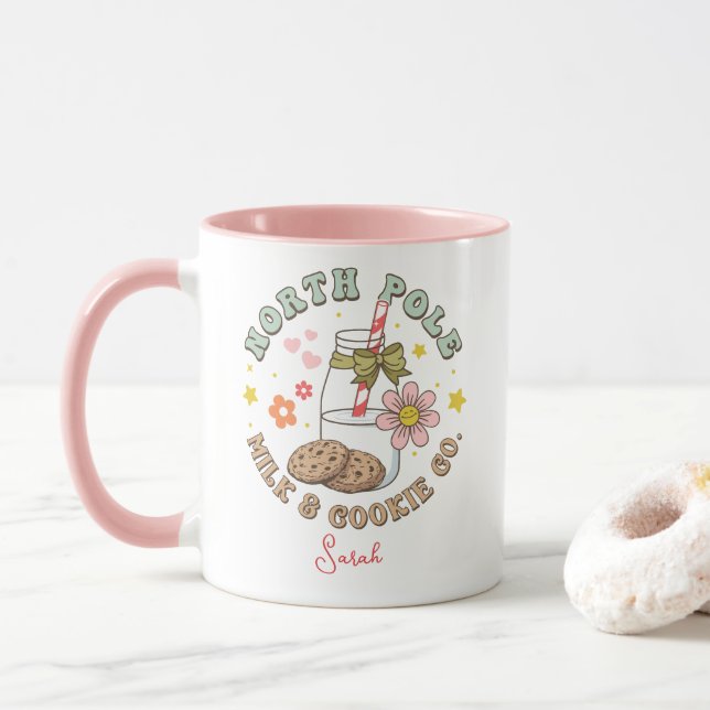 North Pole Milk And Cookie Co. Santa Claus Coffee  Mug (With Donut)
