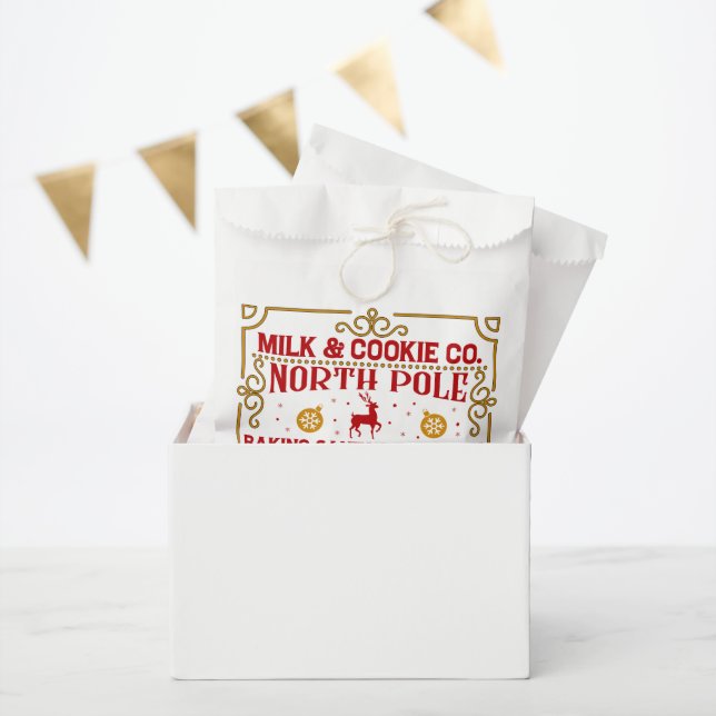 North pole milk and cookie company  favour bag (Party)