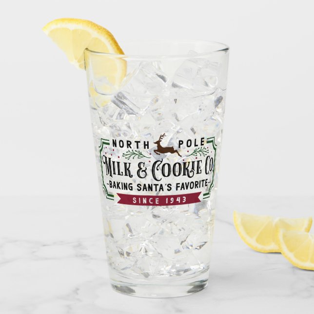 North Pole Milk & Cookie Co. Glass (Front Ice)