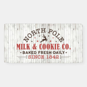 North pole milk cookie company banner