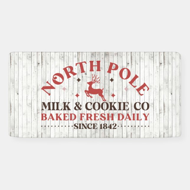 North pole milk cookie company banner (Horizontal)