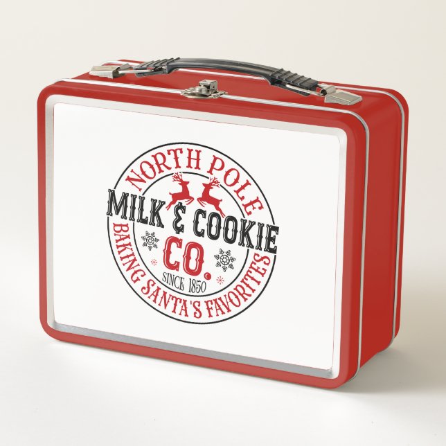 North Pole Milk Cookie Company Metal Lunch Box (Front)