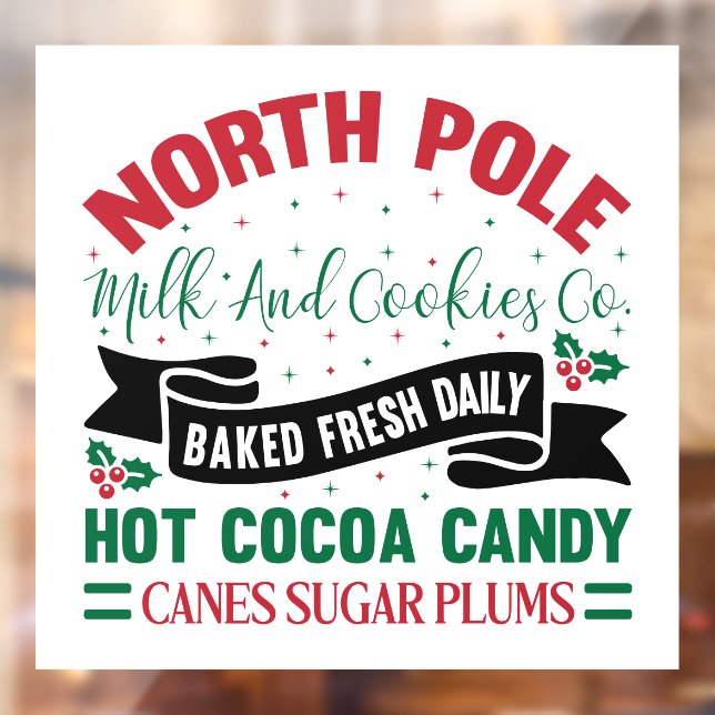 North Pole Milk cookie company  Window Cling (Sheet 2)