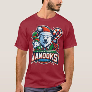 North Pole Nanooks 🐻‍❄ Hockey 🏒 Santa's Team 🎅 T-Shirt