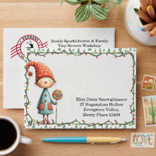North Pole party Magic   Enchanted Elf Envelope