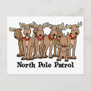 North Pole Patrol Postcard