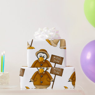 North Pole Penguin Wrapping Paper