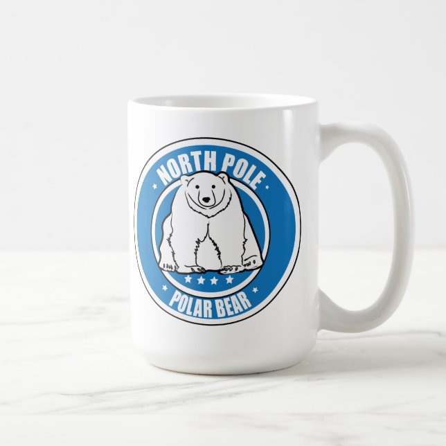 North pole polar bear coffee mug (Right)