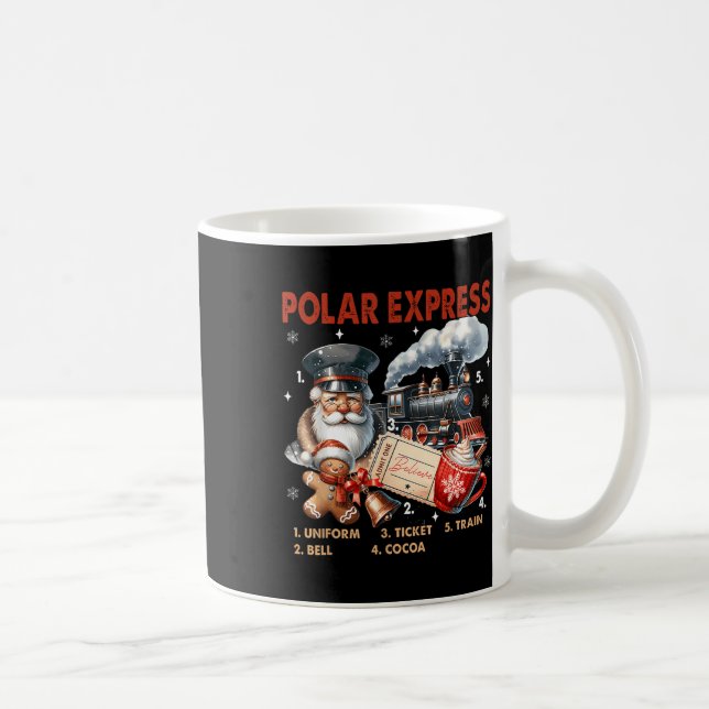 North Pole Polar Express All Abroad Believe Train  Coffee Mug (Right)
