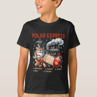 North Pole Polar Express All Abroad Believe Train  T-Shirt