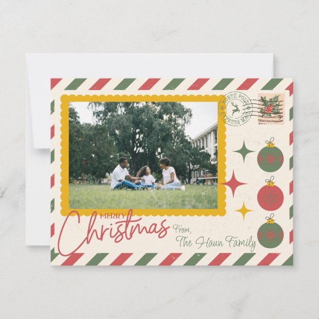 North Pole Post "Merry Christmas" Card 1 Photo (Front)