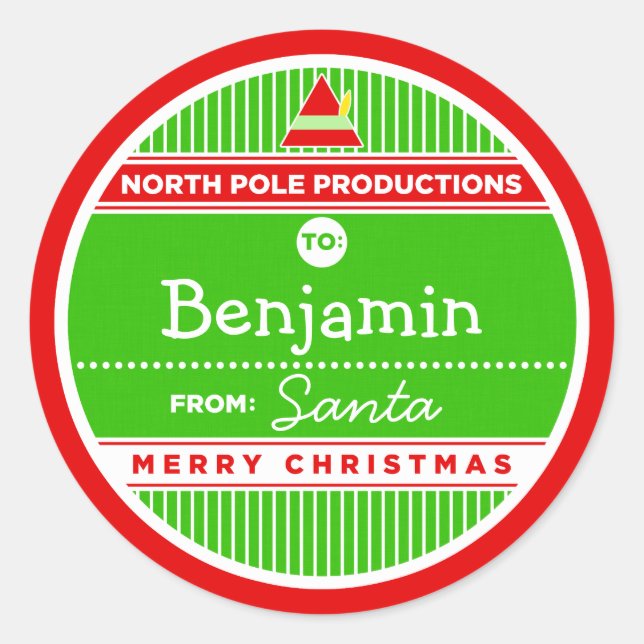 North Pole Productions Classic Round Sticker (Front)