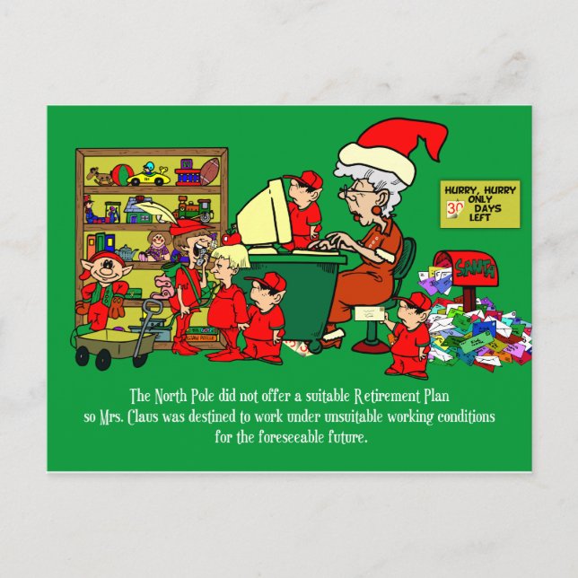 North Pole Retirement Postcard (Front)