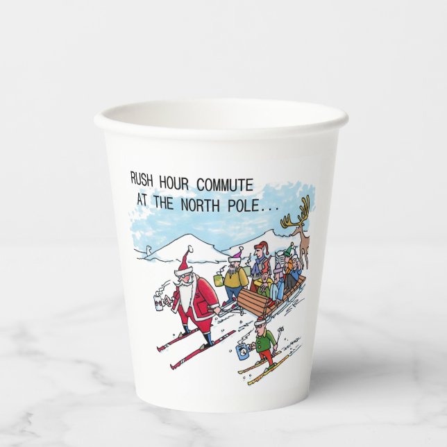 North Pole Rush Hour paper cups (Front)