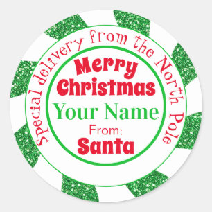 North Pole Santa Special Delivery Classic Round St Classic Round Sticker